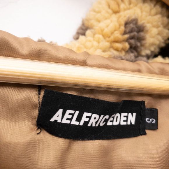 Aelfric Eden Teddy Bear Print Sherpa Hoodie Jacket Size Small - Picture 9 of 11